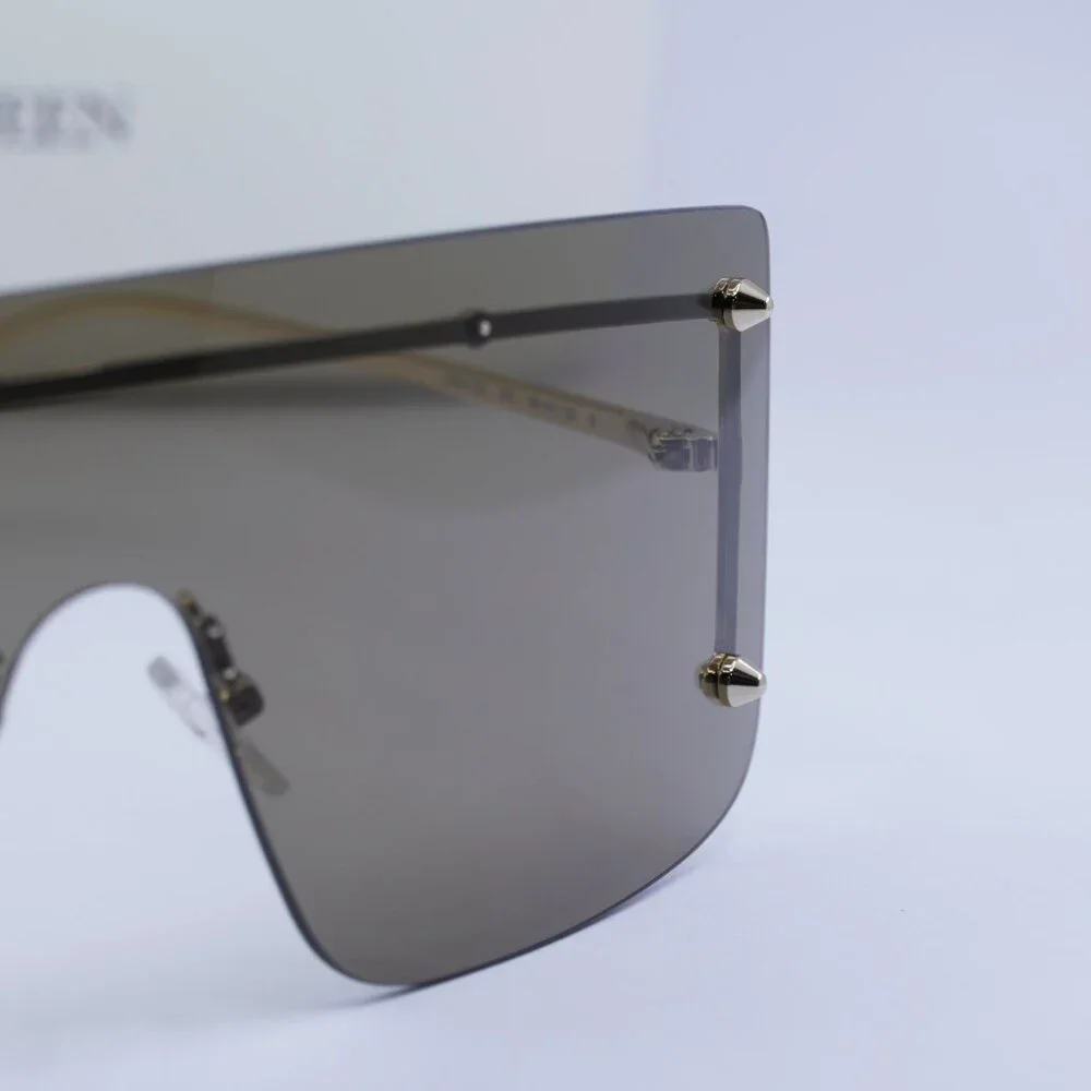 Final Price! Alexander McQueen AM0412S 002 Gold/Brown Sunglasses - Picture 5 of 11